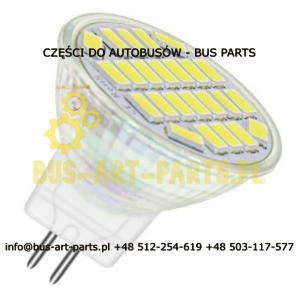 ŻARÓWKA LED 24V 28V 4W MR11-C GU4 AUTOBUS BIAŁA NEUTRALNA  4500K