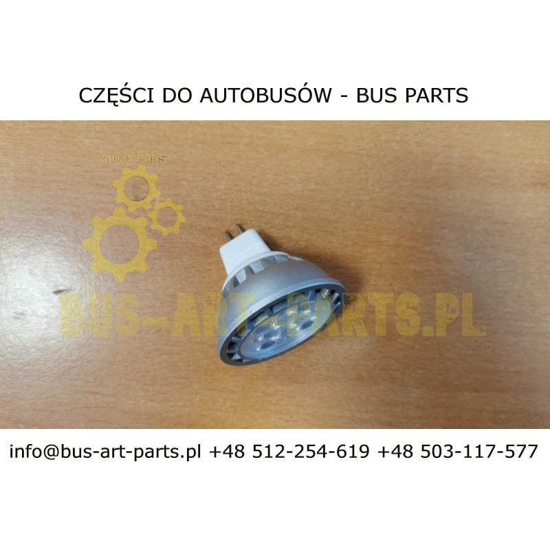 ŻARÓWKA OŚWIETLENIA 24V-28 7W  50W MR16 BARWA CIEPŁA 3000K