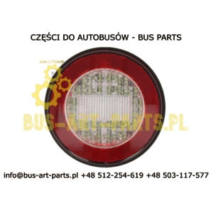 LAMPA TYŁ VAN HOOL LED 24V COFANIA ODBLASK TYŁ OKRĄGŁA FI-122mm