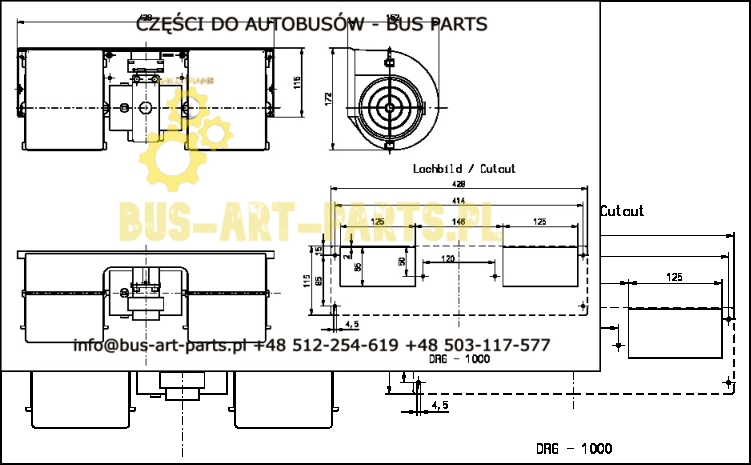 DMUCHAWA AURORA DRG1000 1315020001 131502008 131-502-0001 131-502-0008 AURORA / 5000789787