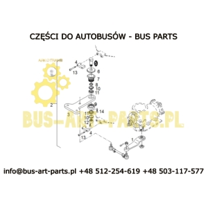 USZCZELNIACZ WSPORNIKA WĄSA DRĄŻKA KIEROWNICZEGO NEOPLAN N116 N117 N122 N516