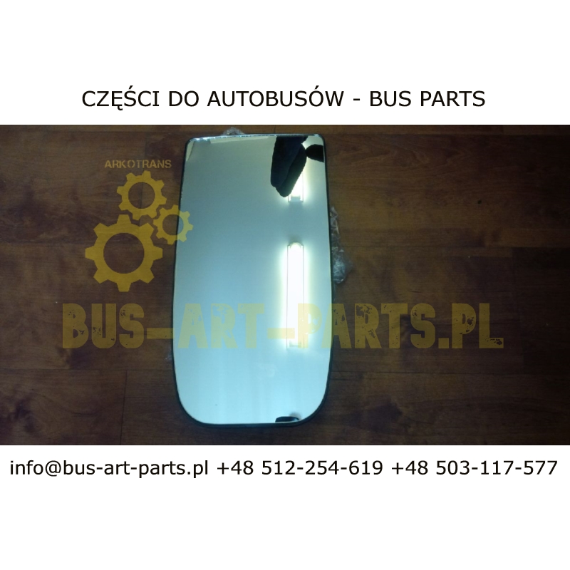 WKŁAD LUSTERKA SCANIA IRIZAR PB 350X185 PODGRZEWANE 24V