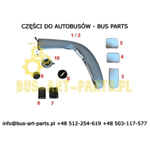 WKŁAD LUSTERKA MAŁY DOLNY 178X153 24V SCANIA IRIZAR PB CENTURY NEW CENTURY