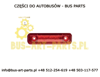 LAMPA OBRYSOWA CZERWONA TYŁ GÓRNA NAD SZYBĄ VAN HOOL T9.. ACRON