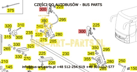 UCHWYT OTWIERANIA MASKI ZDERZAKA SETRA S500 S5.. TOURISMO 2018-