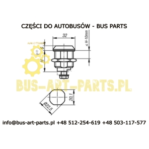 ZAMEK KLAPY UNIWERSALNY NA MOTYLEK KORPUS METALOWY FI-M22 H-30mm