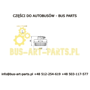 TŁUMIK HAŁASU WCISKANY NA OPASKE Q-87 Q-42 DO OSUSZACZA BOVA MERCEDES SETRA MAN NEOPLAN RENAULT SCANIA SOLARIS SOLBUS VAN HOOL V