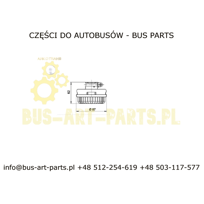TŁUMIK HAŁASU WCISKANY NA OPASKE Q-87 Q-42 DO OSUSZACZA BOVA MERCEDES SETRA MAN NEOPLAN RENAULT SCANIA SOLARIS SOLBUS VAN HOOL V