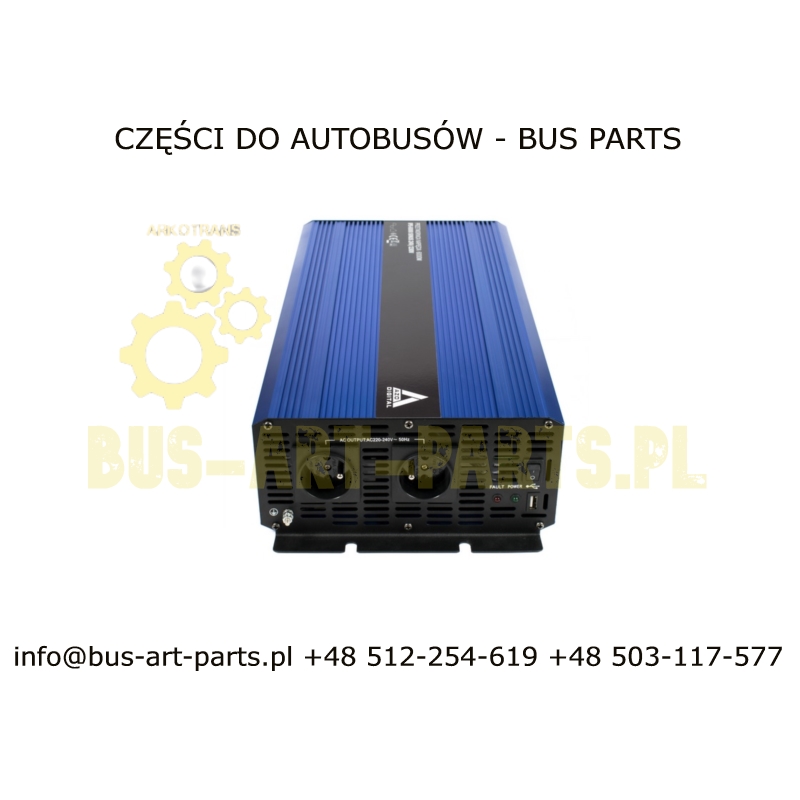PRZETWORNICA NAPIĘCIA 6000W / 3000W 24V / 230V Typ Modyfikowana fala sinusoidalna,