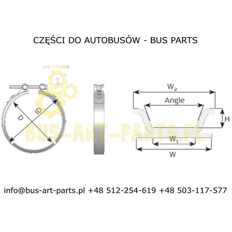 OBEJMA RURY NA STOŻEK TYP V  Q-142X25 MAN R08