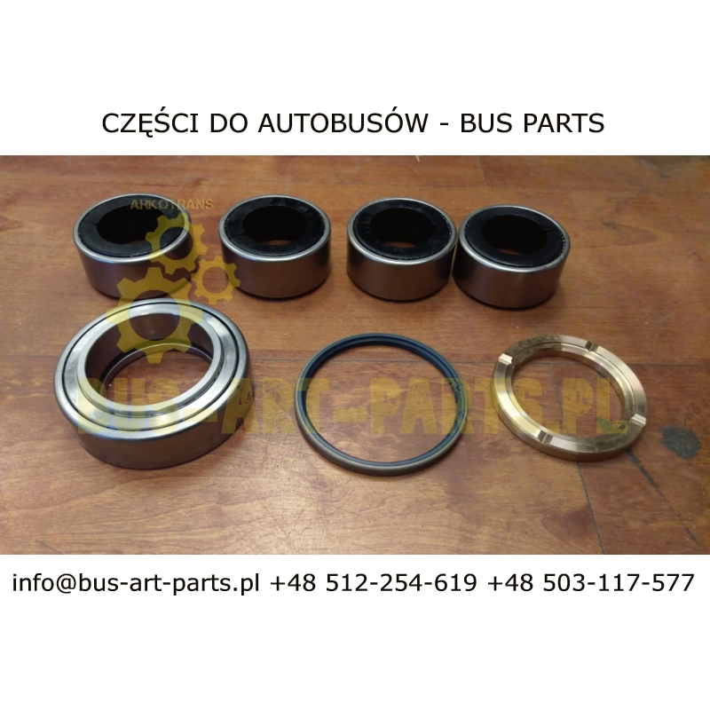 ZESTAW ŁOŻYSK ZWROTNICY SETRA S4.. MERCEDES TRAVEGO TOURISMO OŚ PRZEDNIA  EURO 4 5 2008- OSIE Z PIASTĄ KOMPAKTOWĄ