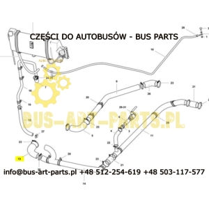 KOLANKO UKŁADU CHŁODZENIA 30126698  VDL EURO 6  ZAMIENNIK