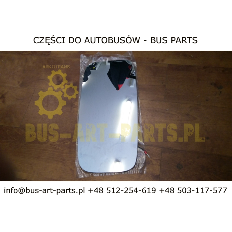 WKŁAD LUSTERKA SZKŁO IVECO DAILY WING 402X190 12V ( SEF PATENTADO e9 02-0035 )