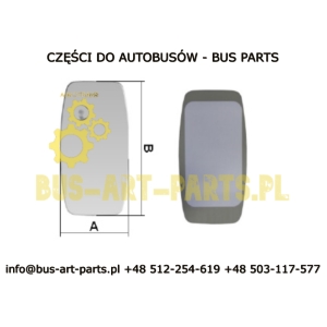 WKŁAD LUSTERKA SZKŁO IVECO DAILY WING 402X190 12V ( SEF PATENTADO e9 02-0035 )