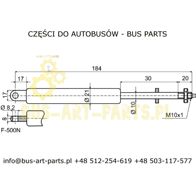 SIŁOWNIK FOTELA SCANIA IRIZAR 500N