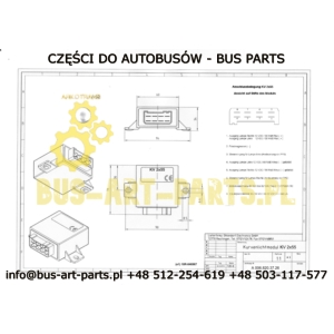 MODUŁ ŚWIATEŁ DZIENNYCH HALOGENÓW PRZECIWMGIELNYCH DOŚWIETLANIA ZAKRĘTÓW KV 2X55 KV2X55 SETRA S4.. S5.. MERCEDES TRAVEGO TOURISM