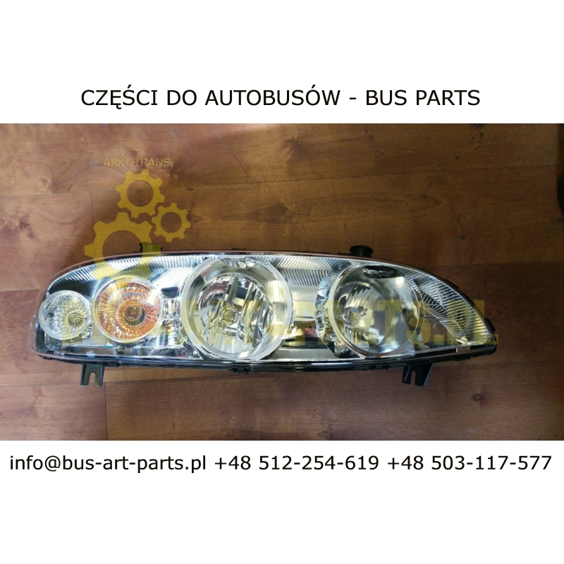 REFLEKTOR ZABUDOWA MARCOPOLO PRZÓD LEWY