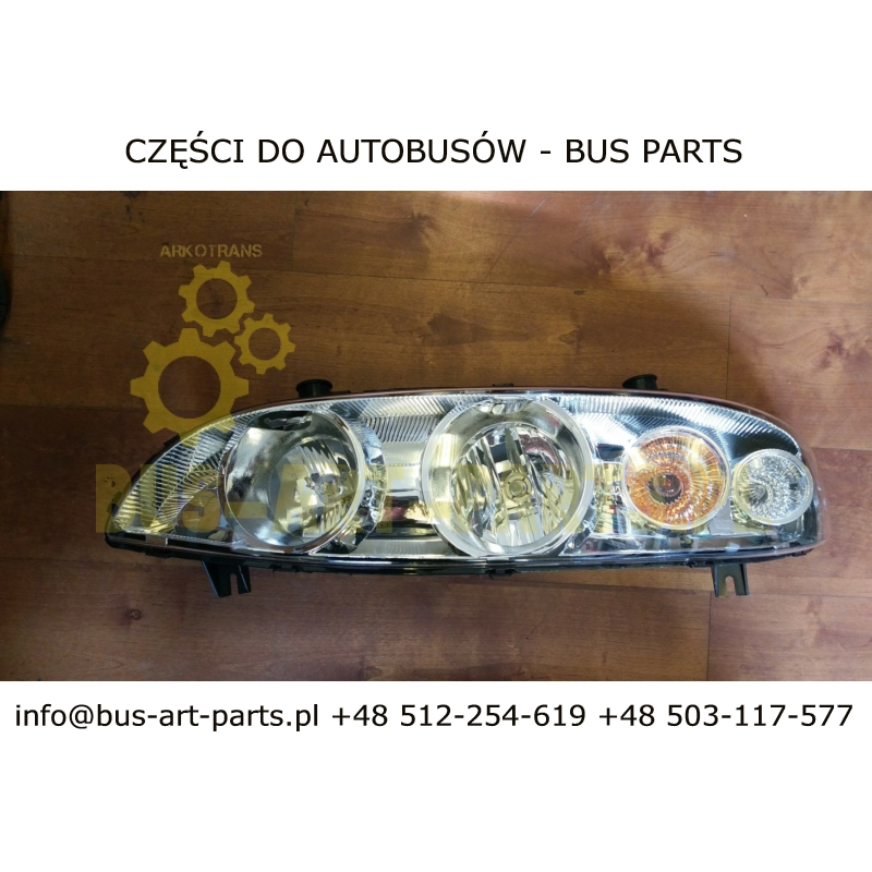 REFLEKTOR ZABUDOWA MARCOPOLO PRZÓD PRAWY