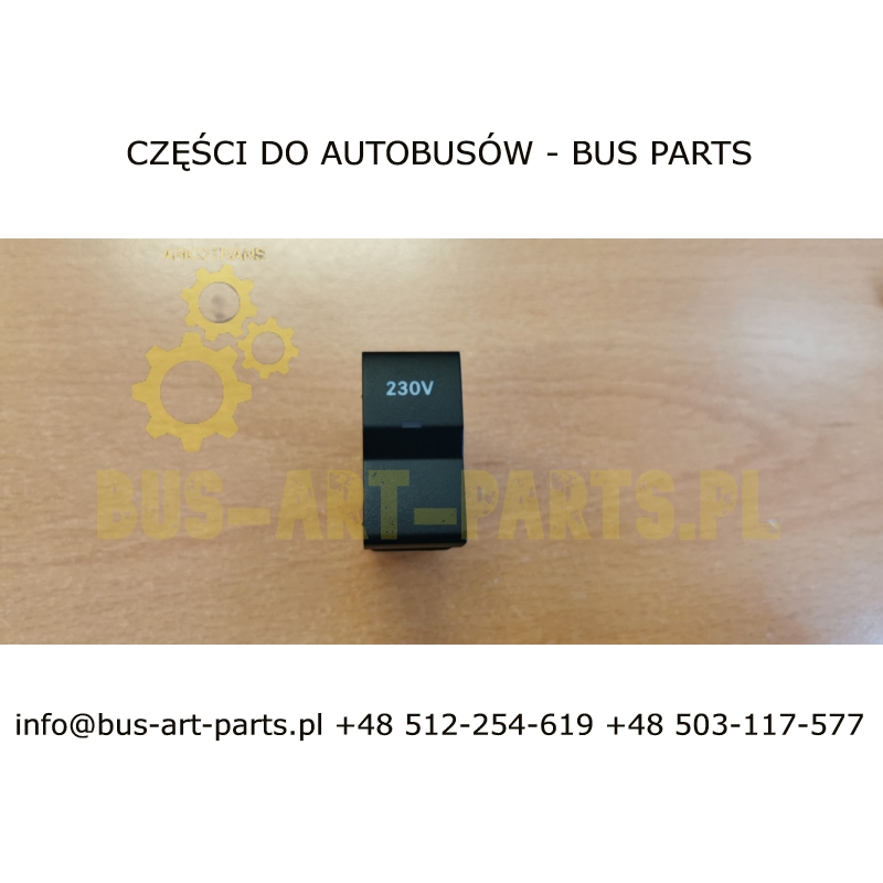 WŁĄCZNIK KLAWISZOWY NA PRZETWORNICĘ 24V/230V SETRA S5.. HD HDH MERCEDES TOURISMO TRAVEGO 2017- E6 3243.1117