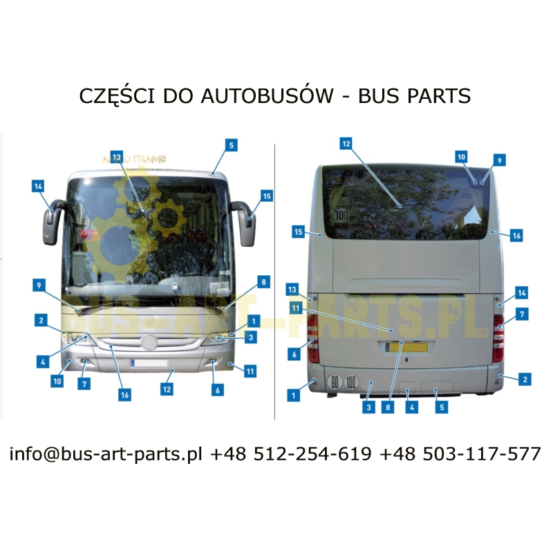 NAROŻNIK ZDERZAKA TYŁ PRAWY MERCEDES TRAVEGO TOURISMO 2005- CONECTO 2015-