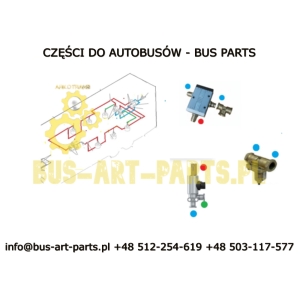 ZABEZPIECZAJĄCY ZAWÓR PODNOSZENIA OPUSZCZANIA III OSI 2/2 MERCEDES SETRA 3 PRZEWODY ZAMIENNIK A0003202058 0003202058 8285216000