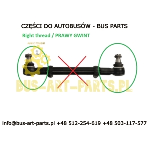 KOŃCÓWKA DRĄŻKA PRAWY VAN HOOL T9.. 10861014 DŁUGA