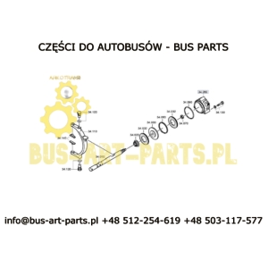 CYLINDER PÓŁBIEGÓW PRZEBITKI 3 ŚRUBY FI-100mm SKRZYNIA ZF BOVA SETRA NEOPLAN MAN FR1 ILIADE ZF 8S180