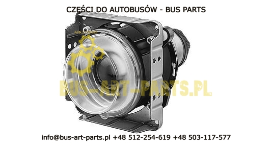 REFLEKTOR SOCZEWKOWY MIJANIA Q-100 NA ŻARÓWKĘ H-1  BOVA FUTURA EURO 2 EURO 3 -2006 NEOPLAN EUROLINER STARLINER 96-2005
