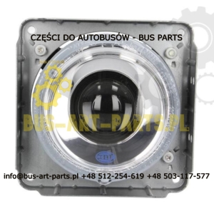 REFLEKTOR SOCZEWKOWY MIJANIA Q-100 NA ŻARÓWKĘ H-1  BOVA FUTURA EURO 2 EURO 3 -2006 NEOPLAN EUROLINER STARLINER 96-2005