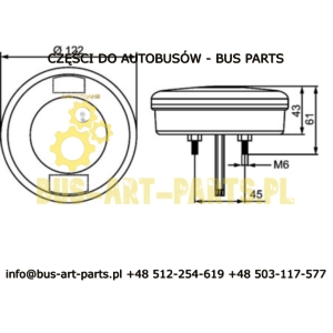 LAMPA TYŁ Q-120mm POZYCJA STOP KIERUNKOWSKAZ BOVA 2002- LED