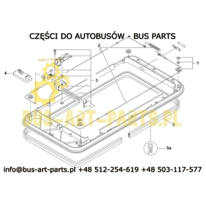 LINKA OTWIERANIA LUKU DACHOWEGO SZYBERDACHU SETRA S4.. S5.. MERCEDES TOURISMO 2006- 1301667A