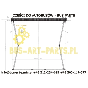 CZOŁOWA ROLETA PRZECIWSŁONECZNA MERCEDES TOURISMO 973X1000 NOŻYCOWA KOLOR ANTRACYT