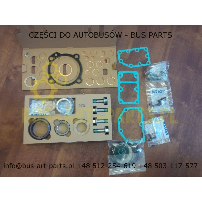 ZESTAW USZCZELEK RETARDERA VOITH R115E MERCEDES O350 TOURISMO TRAVEGO SETRA S4.. BOVA FUTURA 2007- EURO 4 EURO 5