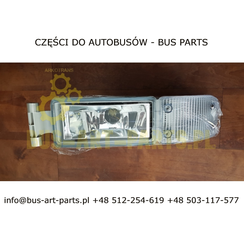 LAMPA KIERUNKOWSKAZ Z HALOGENEM PRAWA MAN A21 A23 LION R07 R08 TGA