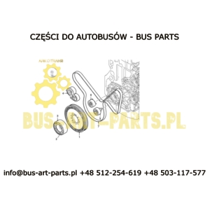 NAPINACZ PASKA + ROLKI + PASEK 8PK2250  BOVA VDL EURO 6 MX11 MX13