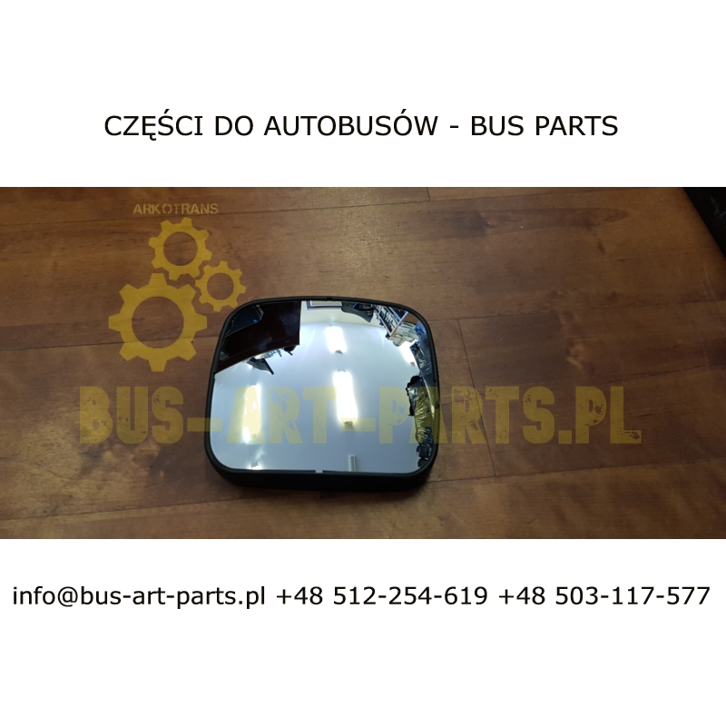 WKŁAD LUSTERKA BOVA VDL FUTURA 2 Z GNIAZDEM MAGIQ EURO 4 EURO 5 VAN HOOL T9.. PANORAMICZNE 185X163 190X170