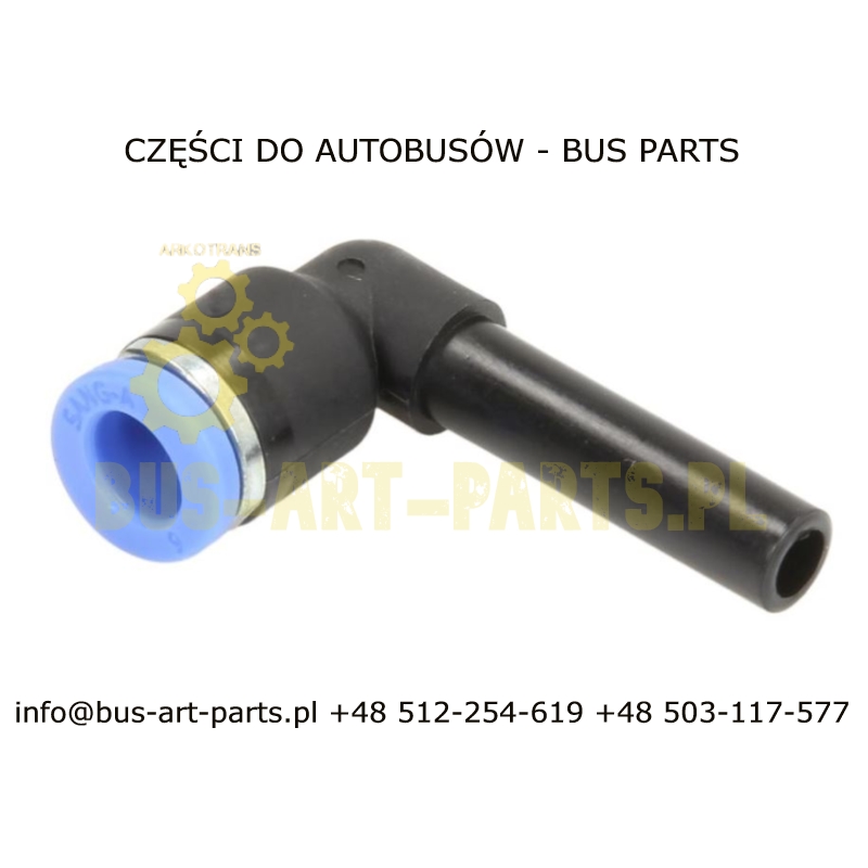 KOLANKO PNEUMATYCZNE SZYBKOZŁĄCZE FI-6mm WEWNĘTRZNY FI-6MM ZEWNĘTRZNY WTYKANE