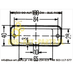 LAMPA OBRYSOWA BIAŁA MERCEDES O350 BOVA FUTURA LED DIODOWA