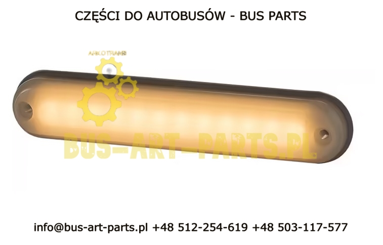 LAMPA OŚWIETLENIA WNĘTRZA 24V LED 134X27 ROZTAW OTWORÓW 116MM MOŻNA ZASTĄPIĆ LAMPĘ 1888335