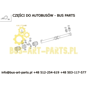 TULEJA PODPORY RURY LEWARKA ZMIANY BIEGÓW MERCEDES O404 O350