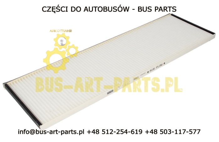 FILTR KLIMATYZACJI 492X151X26 MERCEDES O350 FL MAN R07 R08