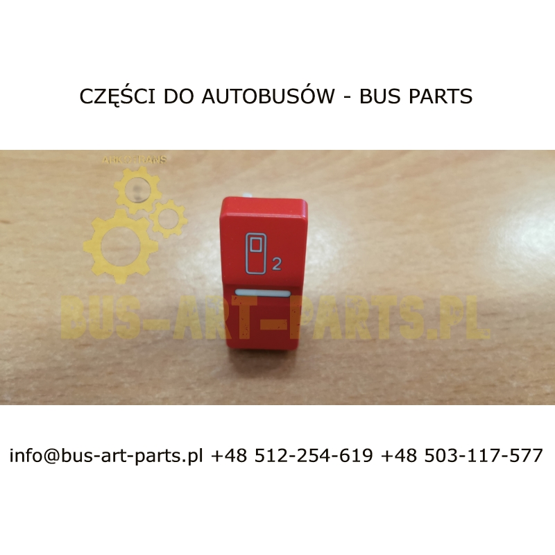 POKRYWA PRZYCISKU OTWIERANIA DRZWI  MAN A.. R07 R08 CZERWONY DZWI 2