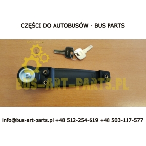 KLAMKA Z WKŁADKĄ DRZWI IVECO WING MAGO WCISKANY Z KLUCZEM SECURITY Z ZABEZPIECZENIEM NA WCIŚNIĘCIE ( BEZ PODKŁADKI )