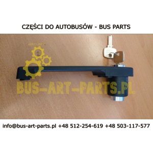 KLAMKA Z WKŁADKĄ DRZWI IVECO WING MAGO WCISKANY Z KLUCZEM SECURITY Z ZABEZPIECZENIEM NA WCIŚNIĘCIE ( BEZ PODKŁADKI )