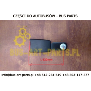 ZAMEK ZAPIĘCIE PASA UNIWERSALNY L-120mm Q-14mm SETRA S3.. S4.. MERCEDES TRAVEGO TOURISMO BOVA EURO 3 FOTELE KIEL VDL E6