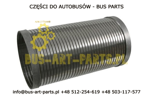 ŁACZNIK RURY WYDECHOWEJ 120X280 FI-120mm L-280mm Z OKUCIAMI RURA PESZEL Q-120