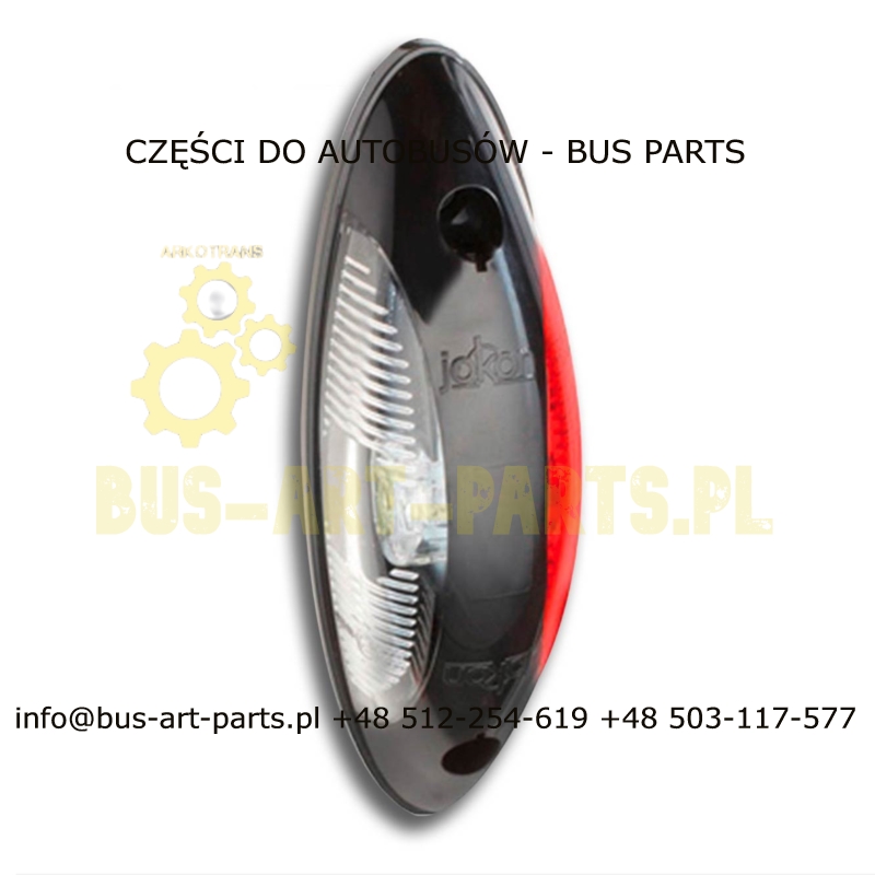LAMPKA OBRYSOWA BIAŁO CZERWONA 24V LED DIODOWA BOVA SETRA MERCEDES 21079719 a0038205256 0038205256 bez wtyczki z kablem