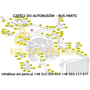 RURA CHŁODZENIA SILNIKA SETRA S5.. MERCEDES TOURISMO EURO 6 A6325004872 6325004872