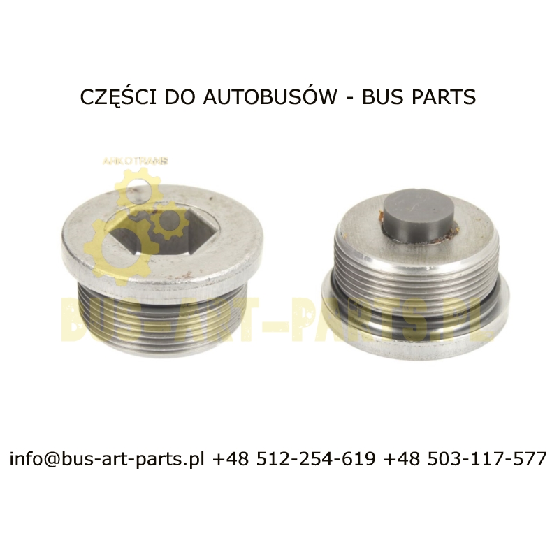 KOREK SPUSTOWY TYLNEGO MOSTU M36X1,5 NA ORING Z MAGNESEM MOST ZF A132 BOVA VDL MAN NEOPLAN VAN HOOL