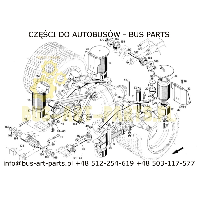 WSPORNIK ZAWIESZENIA - DELFIN PRAWY SETRA S315 S3.. GT GT-HD UL 98-